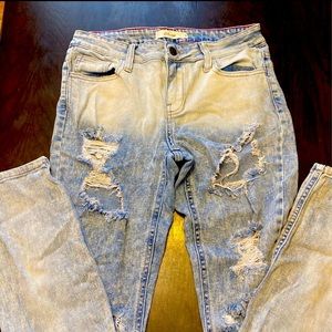 Ombre Wash ripped Jeans